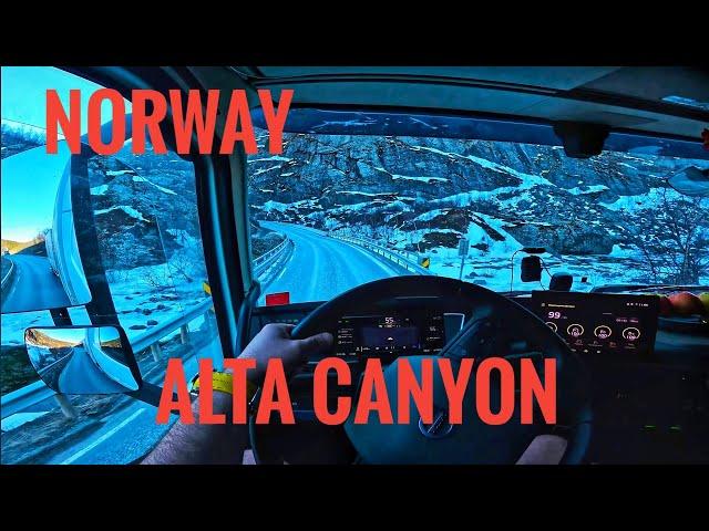 One of the most desolate places in Norway 4K60 POV Truck Driving Volvo FH540