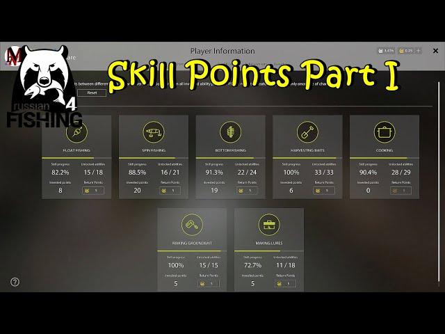 Russian Fishing 4 Skill Points Part I