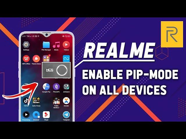 Enable PIP mode on all REALME Devices | Picture in Picture Mode | realme 5 pro