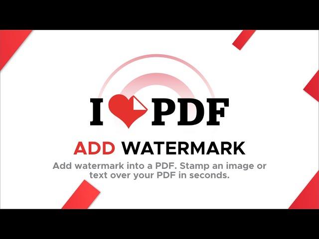 How to add Watermark in PDF document file | ILOVEPDF | Add Watermark on PDF