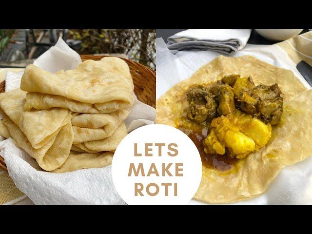 LETS MAKE ROTI | curry chicken | chickpea/Potato | Dosti roti
