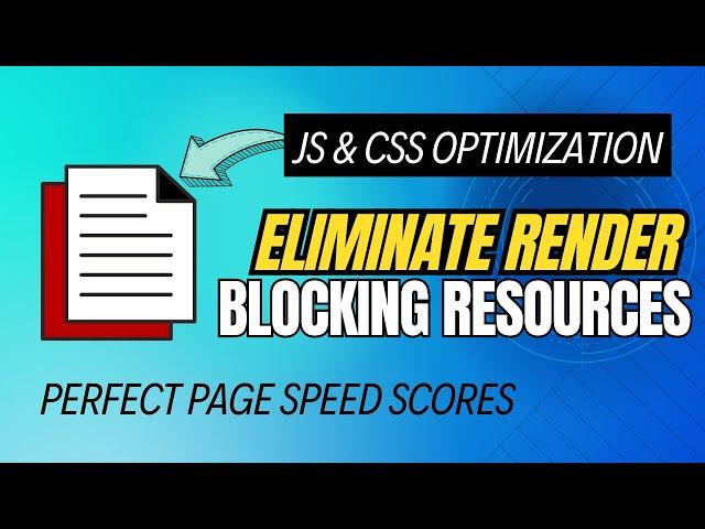 Eliminate Render-blocking Resources // Autoptimize // Improve Wordpress Speed