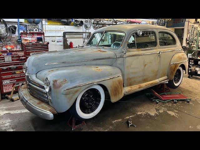 47 Ford Build. Stainless Trim, Power Windows and Moon Discs