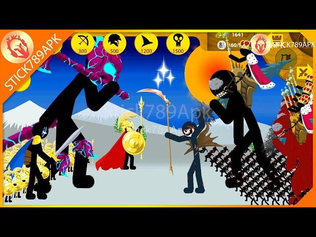 FINAL BOSS VAMPIRE, XIPHOS GOLDEN VS MEGA KING RIDER KAI GIANT | Stick War Legacy Mod | Stick789Apk