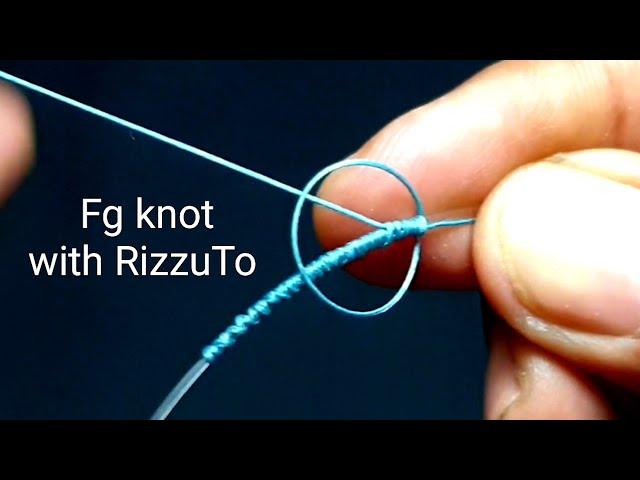 fg knot Rizzuto finish | braided to fluorocarbon leader | fishing knot