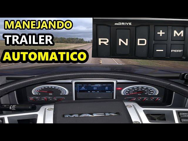 como manejar un trailer AUTOMATICO - manejando en vivo tractocamion con transmision automatica