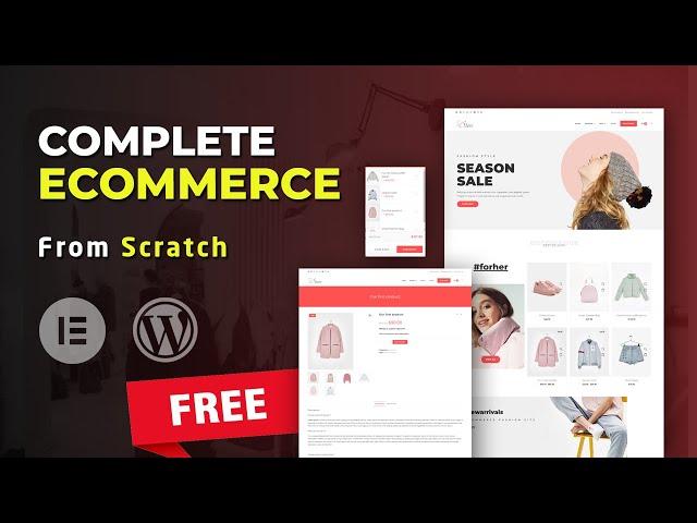 How to create MINIMAL Ecommerce Website in Wordpress for FREE using Elementor | Ecommerce tutorial