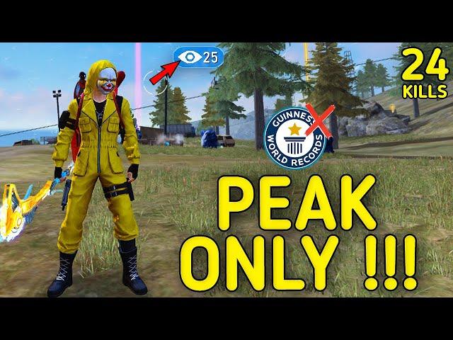 SOLO VS SQUAD || PEAK ONLY 24 KILLS!!! MISSED WORLD RECORD FULL GAMEPLAY || 99% HEADSHOT INTEL I5