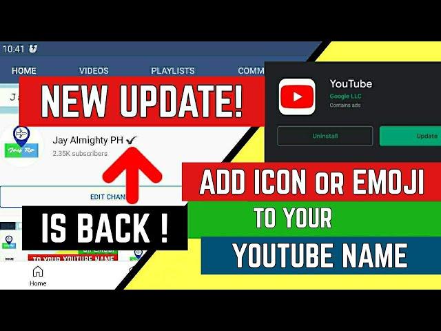 How to PUT EMOJI'S on your youtube name | NEW UPDATE ! TUTORIAL