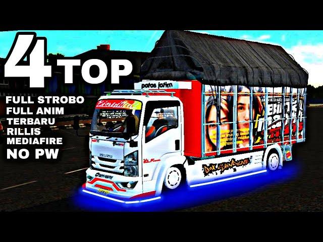 4 TOP MOD BUSSID TERBARU TRUCK CANTER FULL STROBO LINK MEDIAFIRE NO PW || MOD BUSSID TRUCK CANTER