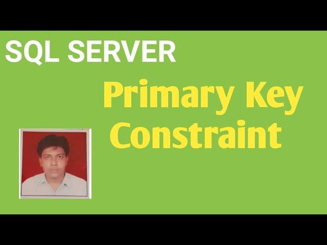 Primary Key Constraint In Sql Server