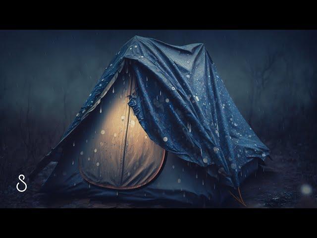 Rain Drops On Tent | Black Screen | Rain ASMR Sounds For Sleep, Study, Meditation