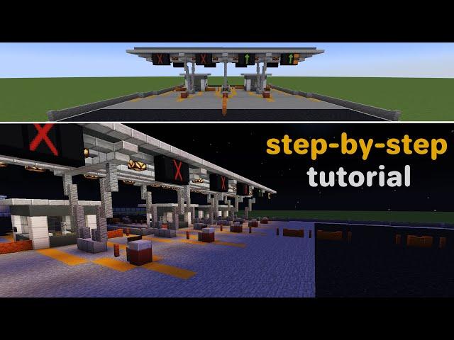 MINECRAFT - How to Build a Real Functional Tollgate/Toll Station - Step-by-step Tutorial