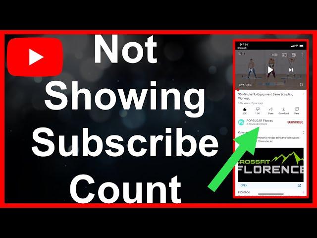 YouTube Subscriber Count Not Showing - FIX!