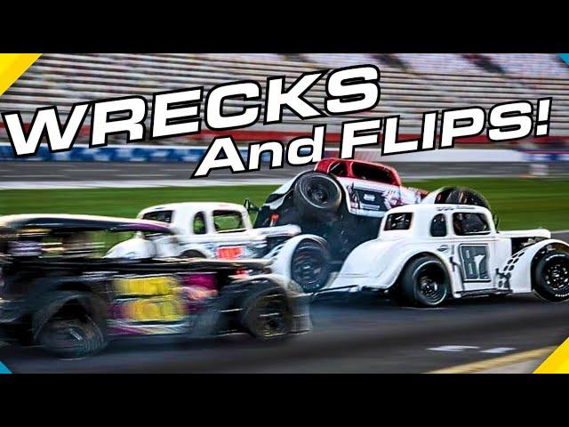 Legend Car Crashes, Wrecks, & Flips!!