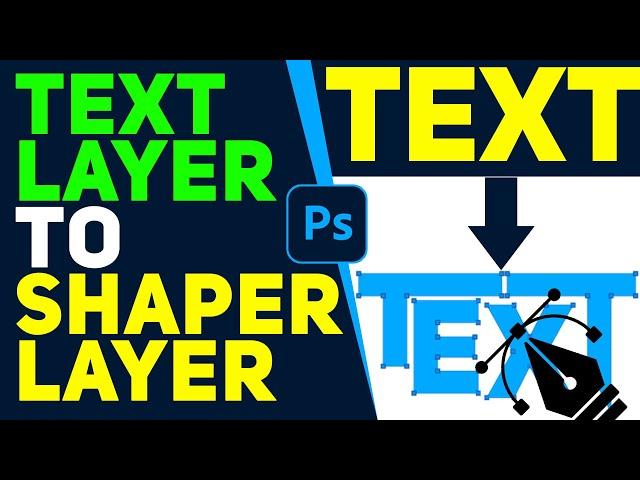 How To Convert Text layer To Shape Layer In Adobe Photoshop Urdu | Text to Shape| Photoshop tutorial