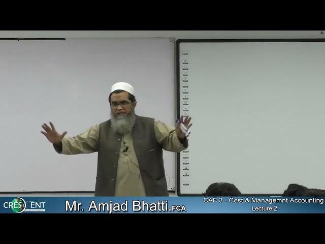 CAF 3 - Sir Amjad -Lecture -01