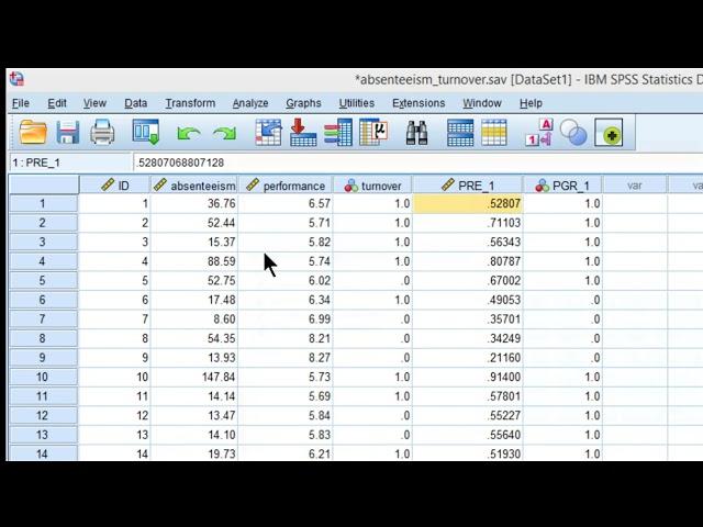 V17.5 Calculate Predicted Probabilities in SPSS