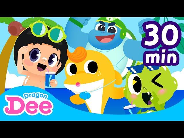 Summer Songs Compilation ‍ Who wants to go to the beach? | 30min | Dragon Dee Songs for Children