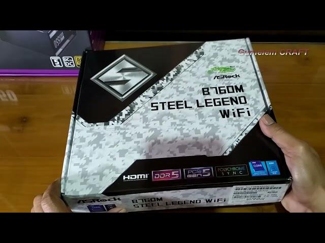 Unboxing Motherboard DDR5 termurah ASROCK B760M STEEL LEGEND WIFI DDR5