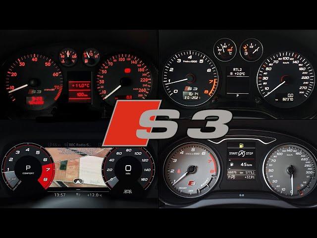 Audi S3 - ACCELERATION Battle - (8l vs 8p vs 8v vs 8y