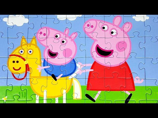 PEPPA PIG Puzzle Games for kids Peppa Pig Jigsaw Puzzle TREFL PUZZLE Video for Kids