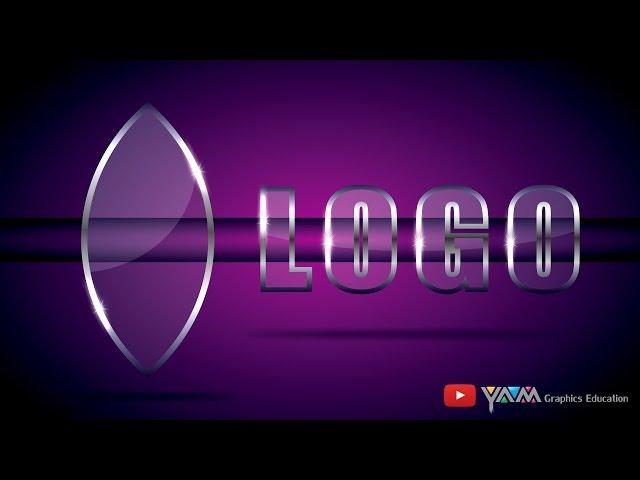 Clear Glass Effect Logo make in CorelDraw Tutorial (Eng.)