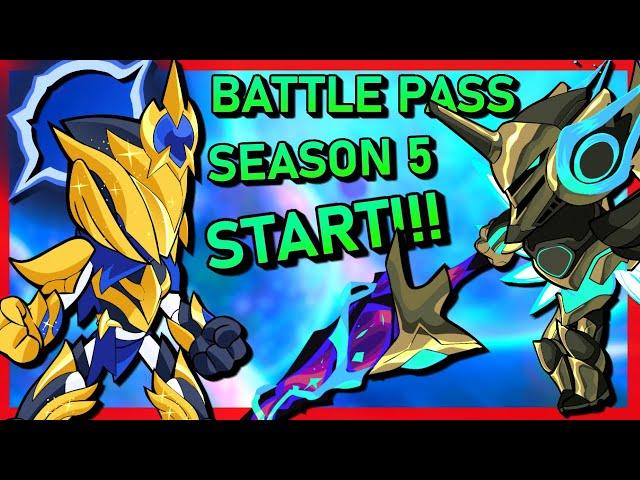 Brawlhalla BATTLE PASS SEASON 5 LAUNCH!! • ALL ITEMS Overview + 1v1 Gameplay