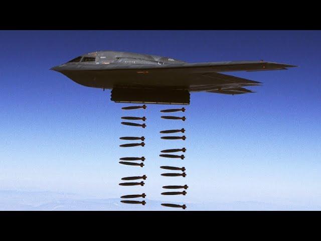 Rare USAF Video. B-1, B-2, B-52 Heavy Carpet Bombing & F-22, F-16 Missile Test