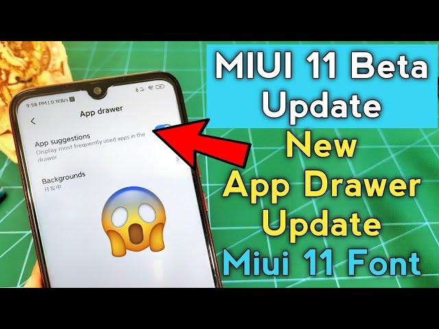 Miui 11 Beta Update | Redmi Note 7 | App Drawer Update | New Font | Miui 11 India Stable Update