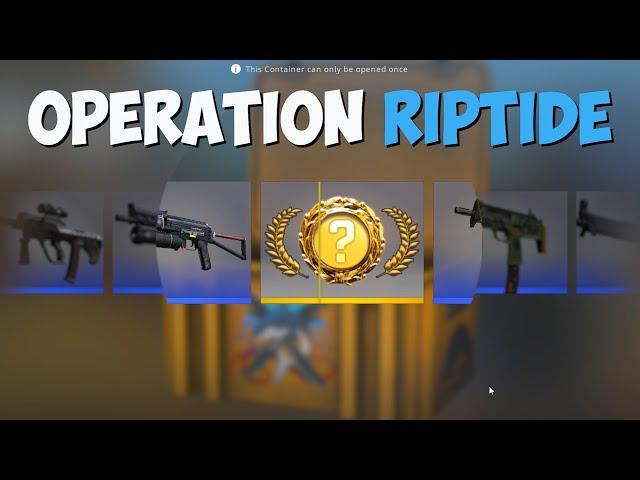 CSGO noob opens knife from Operation Riptide