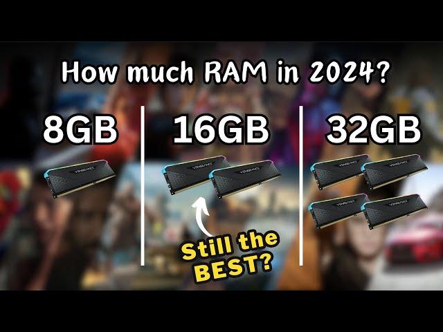 8GB vs 16GB vs 32GB | How much RAM in 2024? | 1080p