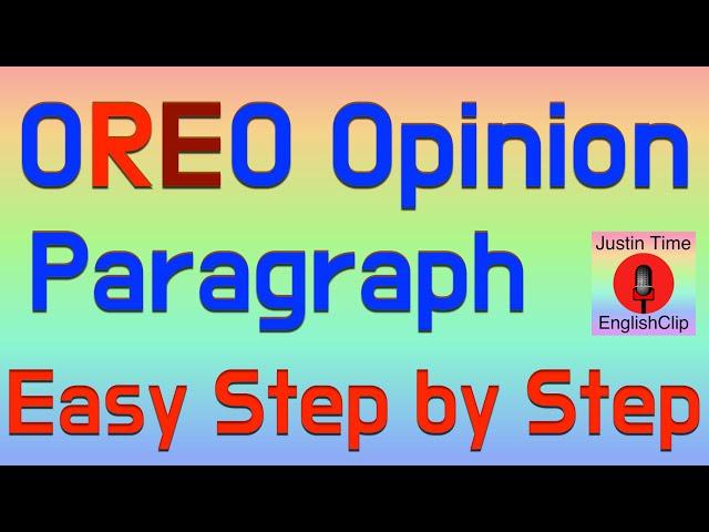 Opinion Paragraph ESL Writing | OREO way | Easy Steps