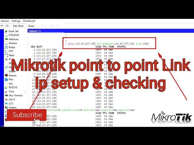 MikroTik Router P2P Setup and check Step by Step