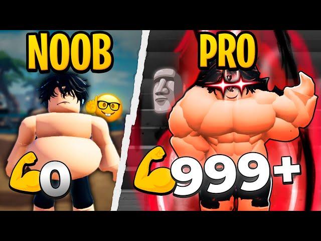 I went from NOOB To PRO With NO ROBUX In Roblox Gym League [Part 1]