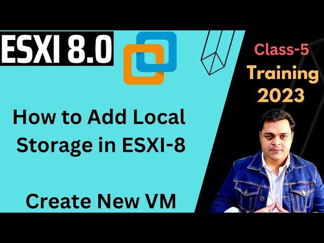 How to add local storage in ESXI Host 8.0 ! Create Virtual machine and Install Windows.