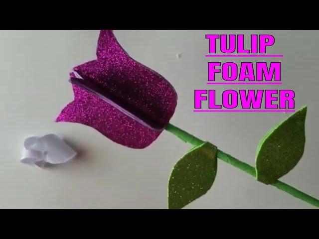 Hermosa Flor De Tulipan En Foami | Tulipan De Goma Eva