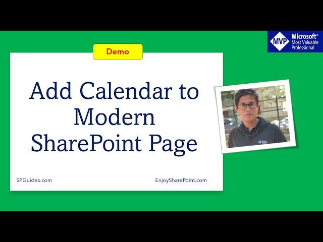 How to add calendar to modern SharePoint page | sharepoint online calendar web part