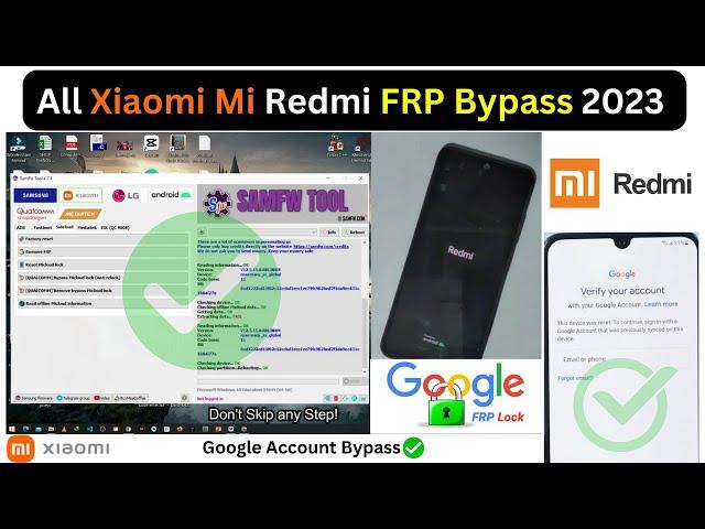 All Xiaomi Mi FRP Bypass 2023 | Mi Google Account Unlock Tool Remove FRP Lock Redmi Note Series