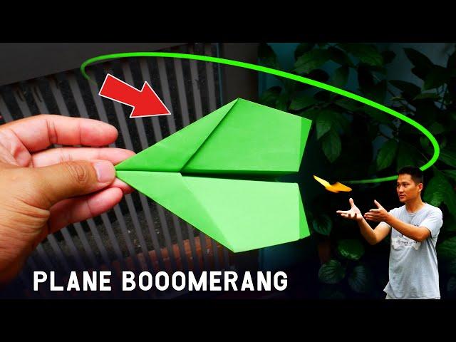 How to make paper airplanes fly back to you. Plane boomerang