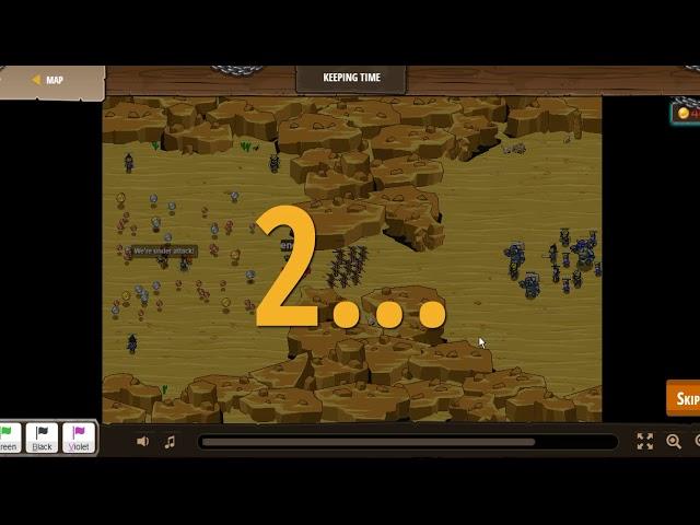 Keeping Time CodeCombat. Python