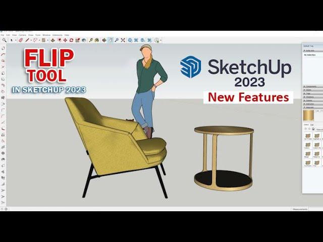 How to Use New FLIP TOOL in SketchUp 2023 #sketchup2023 New features (Short Video)