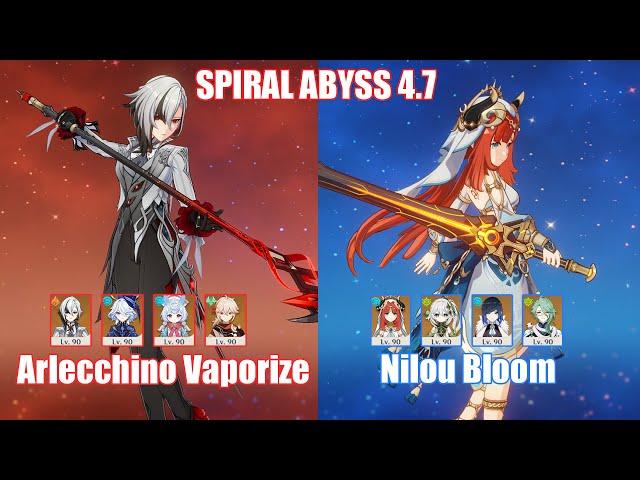 C0 Arlecchino Vaporize & C0 Nilou Bloom | Spiral Abyss 4.7 | Genshin Impact