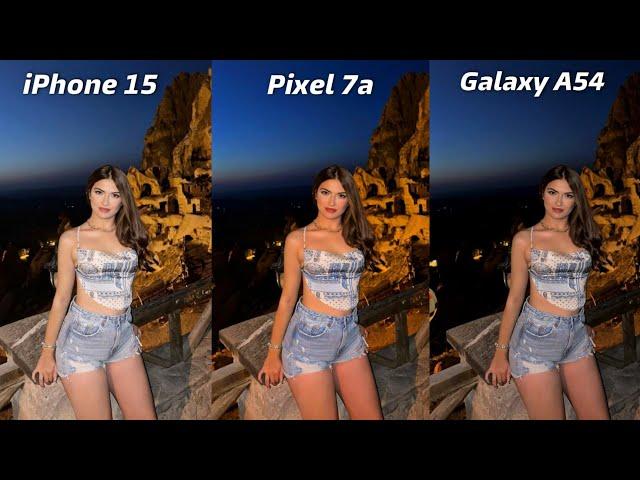 iPhone 15 vs Google Pixel 7a vs Samsung Galaxy A54 Camera Test