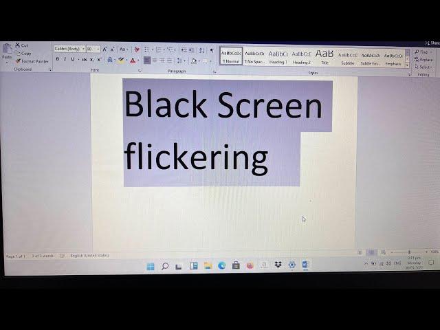 Microsoft Office Black Screen Flickering (FIX)