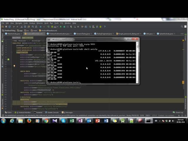 Connecting your device over WIFI to Android Studio and wireless debugging your app