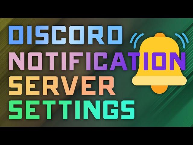 How to Manage your Discord Server Notification & Privacy Settings - No More Unwanted Pings 2023