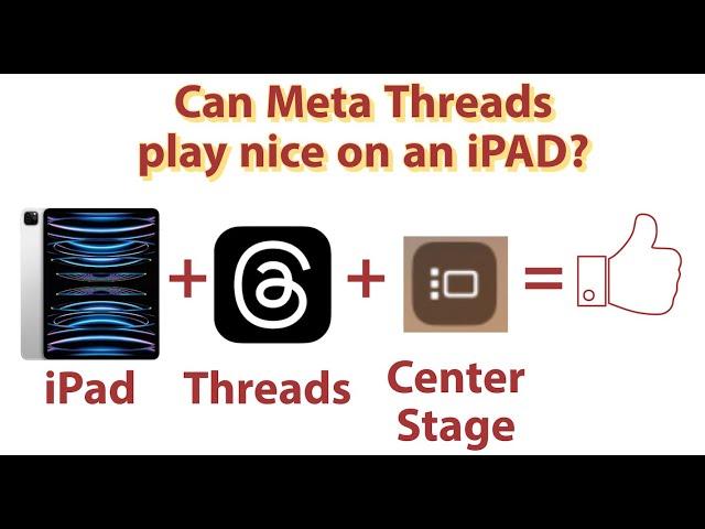 Sort of making the new Meta Threads app useable on an iPad.