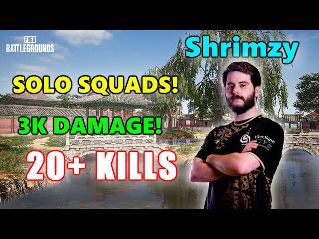 Soniqs Shrimzy - 20+ KILLS (3K DAMAGE) - SOLO SQUADS! - PUBG