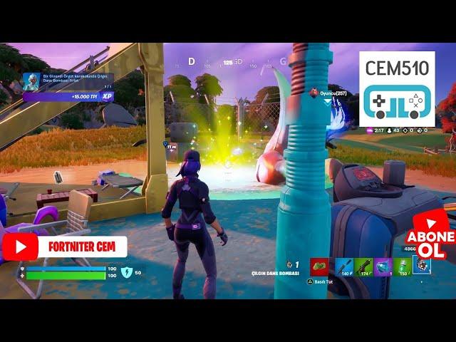 bir gizemli örgüt karakolunda çılgın dans bombası fırlat fortnite 13. hafta görevleri